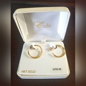 14k gold hoop earrings